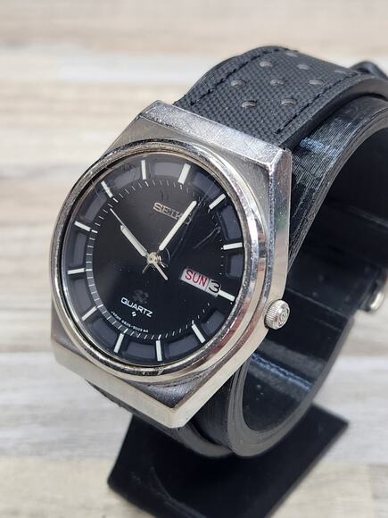 Vintage Seiko SQ 2-Tone Rare Grey/Black Dial. Running - Picture 2 of 6